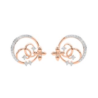 Grace Round Diamond Stud Earrings